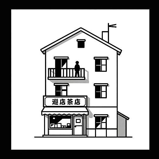 Minimalist Three-Story Building Sketch