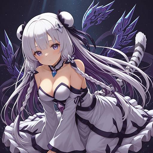 Illustration of Haku (p&d), puzzle & dragons in the style of Hazuki ruu