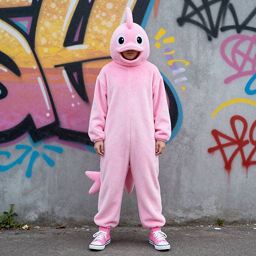 Realistic Pink Fish Costume Boy