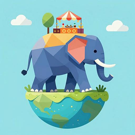 Elephant Planet Festival Cartoon