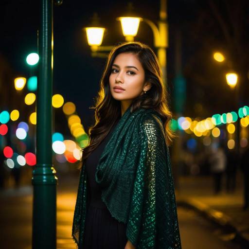 Reflective Young Woman on Urban Street