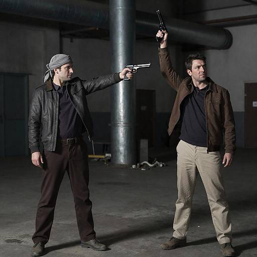 Intense Confrontation in Industrial Setting