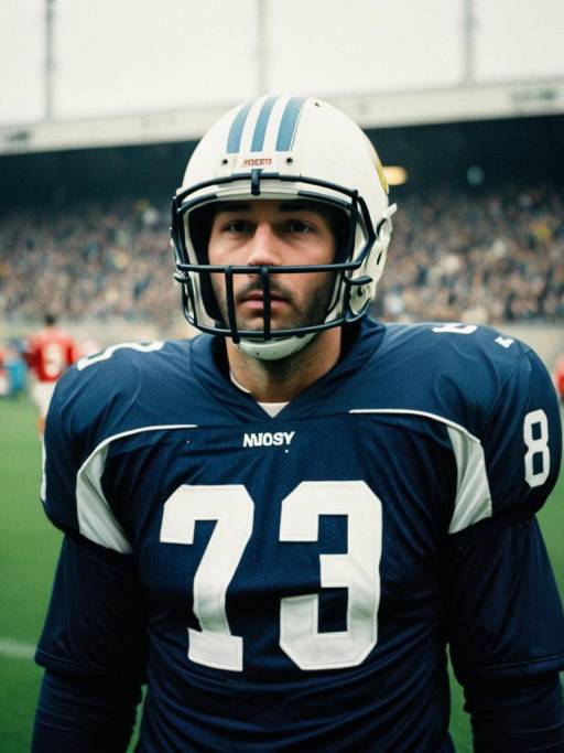 Cinematic Portrait of Man in Football Costume