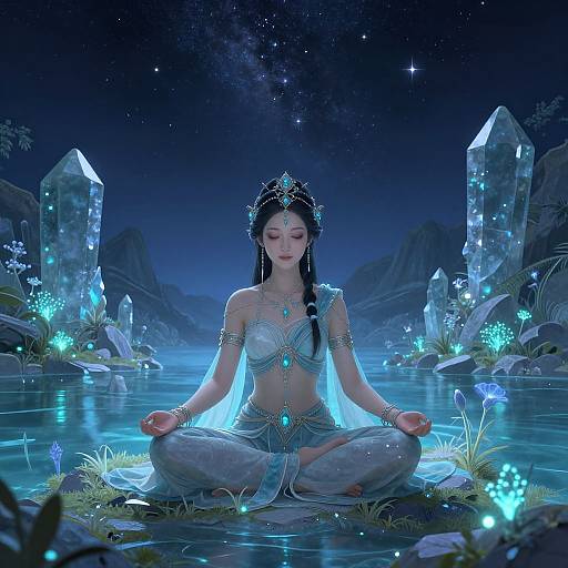 Tenther Meditating by Crystalline Lake