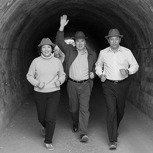 Dynamic Trio Running in a Tunnel