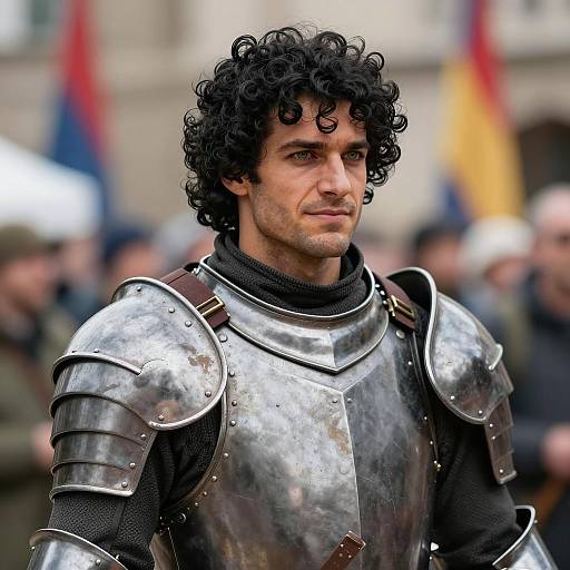 Heroic Figure in Medieval Armor