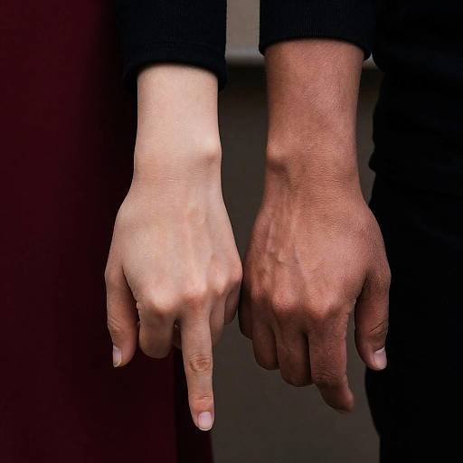 Intimate Hands in Contrasting Textures