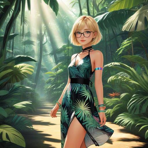 Tropical Adventure: Solo Girl in Nature