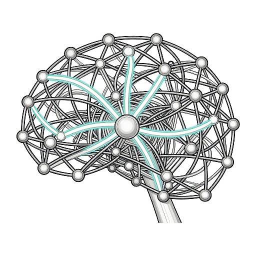 Abstract AI Neural Network Coloring Page