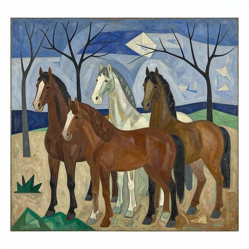 Cubist Horses by Paul Klee