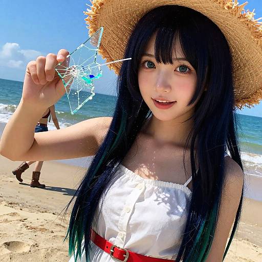 Vivid Cosmic Splash Artwork with Hatsune Miku