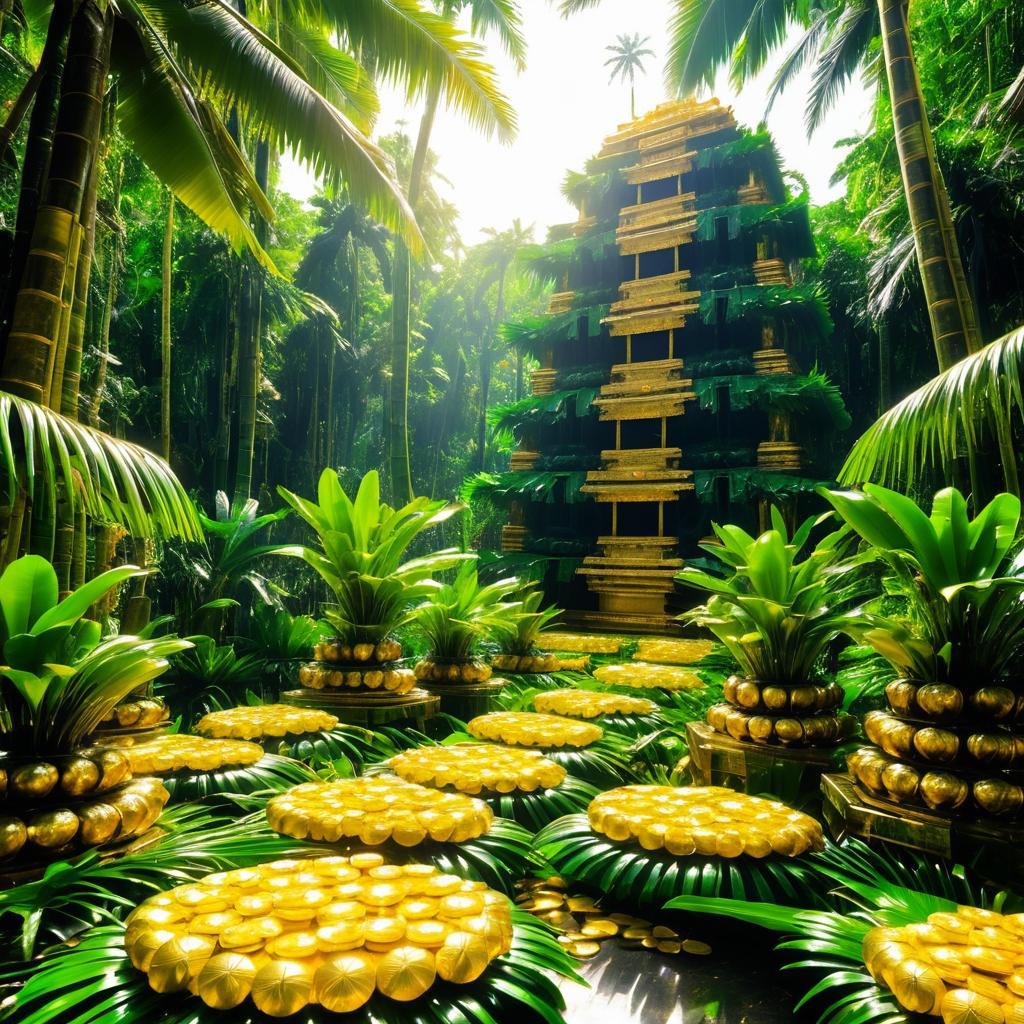 Tropical Oasis of Golden Treasures