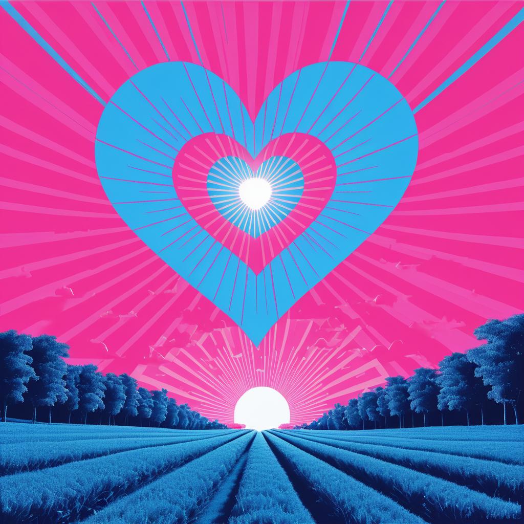 Pop Art Heart in the Sky