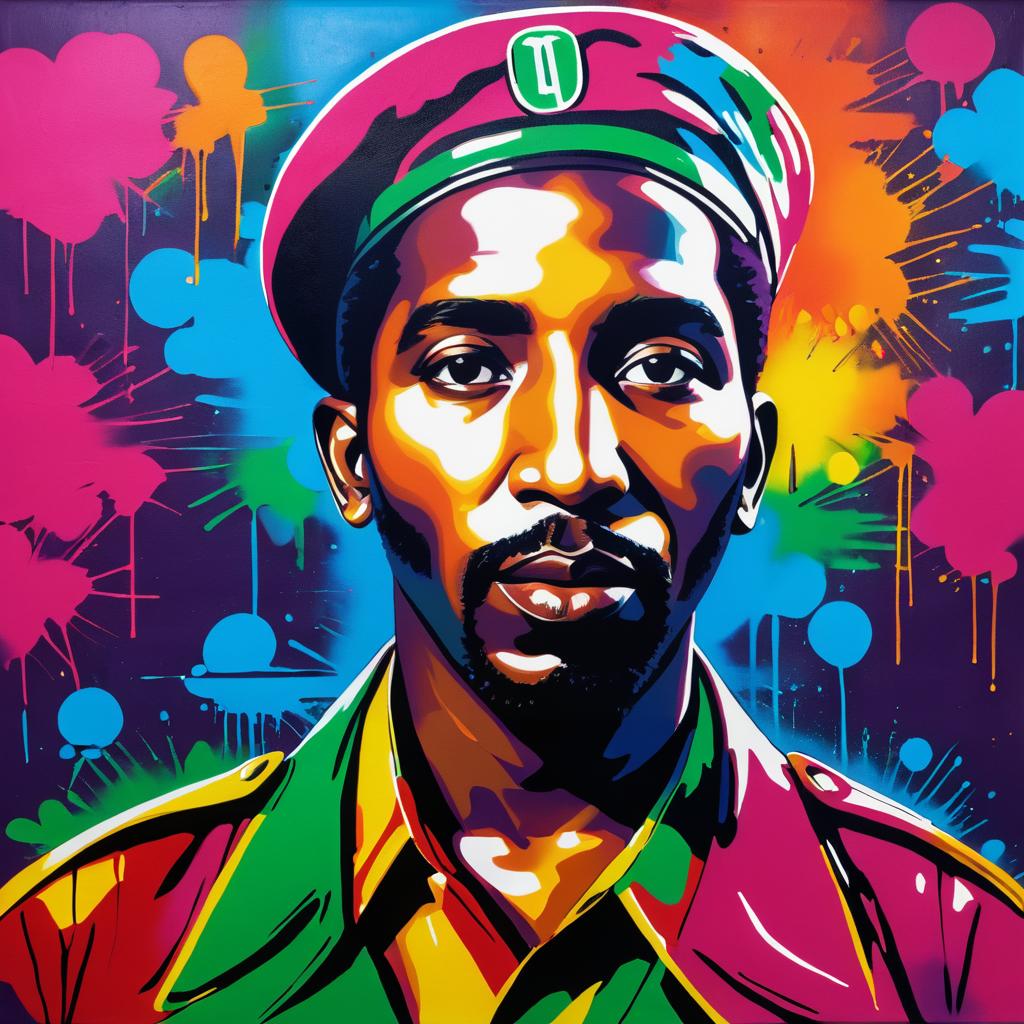 Vibrant Graffiti Art of Thomas Sankara