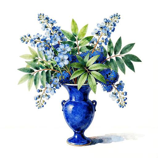 Contemporary Cobalt Chalice Still-Life