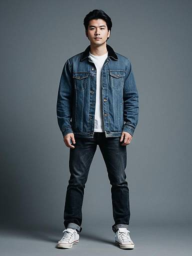 Male Semi-Formal Denim Full-Body Portrait
