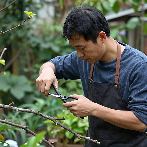 Clockmaker Pruning Time's Garden