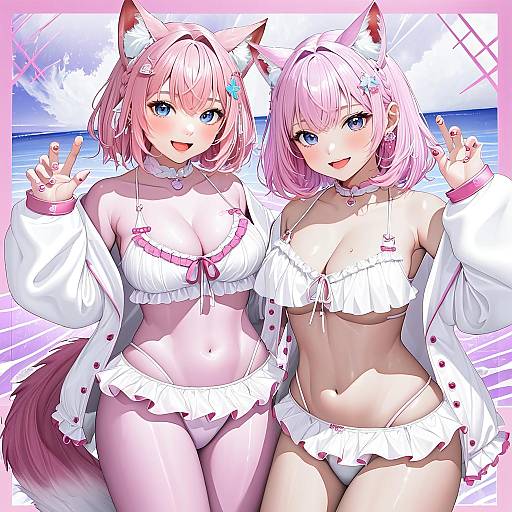 Illustration of Hakui koyori (summer), hololive in the style of Rekaerb maerd