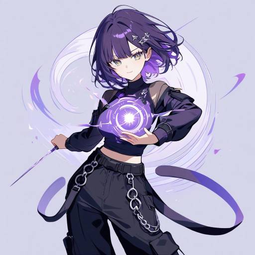 Vibrant Anime Girl with Feline Charm