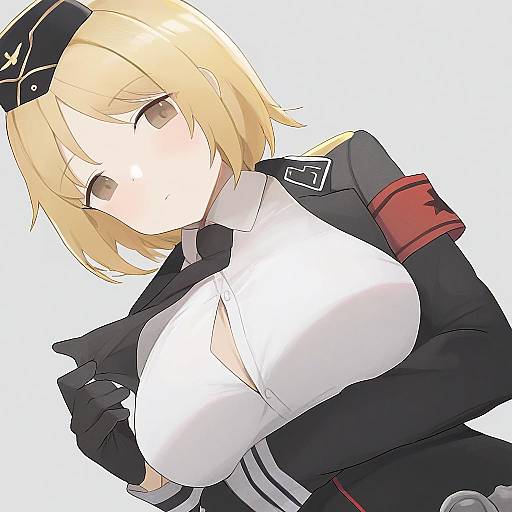 Illustration of Mp40 (girls' frontline), girls' frontline in the style of Hiroki (yyqw7151)