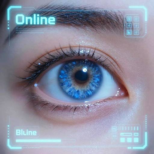 Futuristic Blue Eye Digital Filter