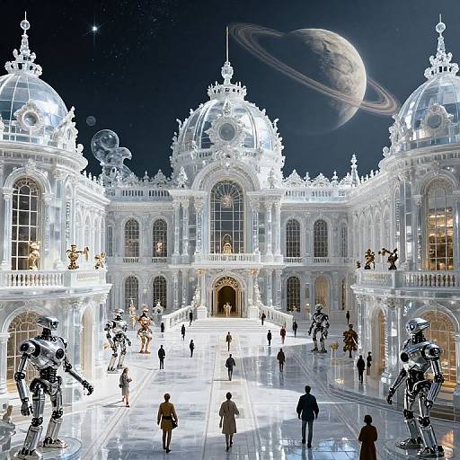 Baroque Sci-Fi Futuristic Palace Scene
