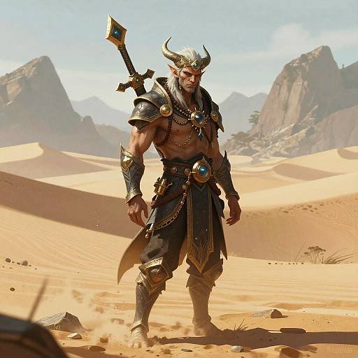 Arcane Desert Sorcerer in Mountains