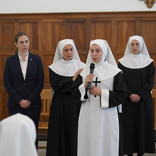 Nuns and Woman in Church Setting