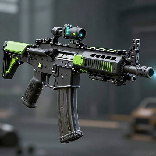 Futuristic Modular Assault Rifle Design