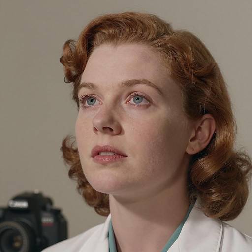 1930s Female Scientist Close-Up Portrait