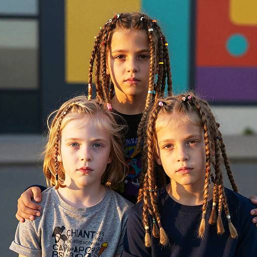 Urban Portrait of Kids with Dreads