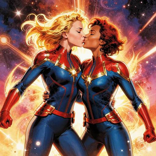 Captain Marvel Cosmic Kiss