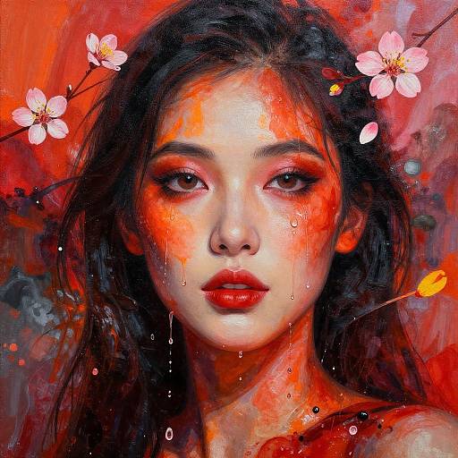 Hyper-Realistic Water Drip Portrait