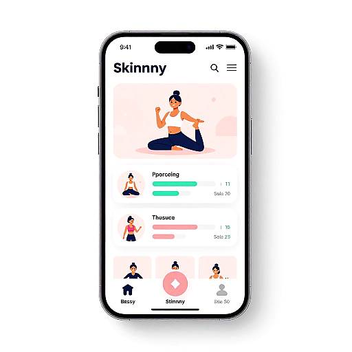 Cute Pastel Fitness App Concept