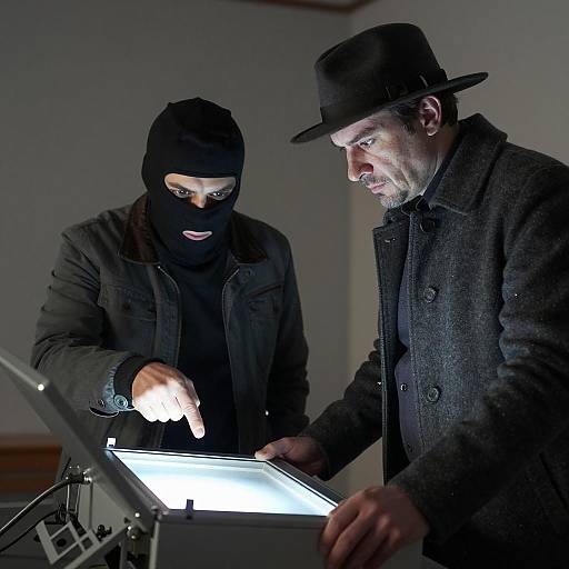 Tension in a Dimly Lit Room