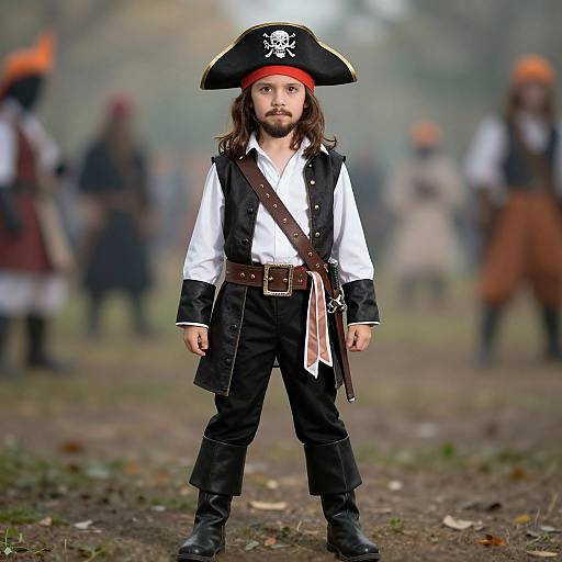 Pirate Halloween Costume with Beard