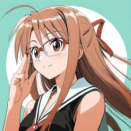 Illustration of Hasegawa chisame, mahou sensei negima! in the style of Ikeda jun (mizutamari)