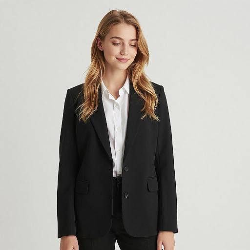 Young Woman in Black Blazer Portrait