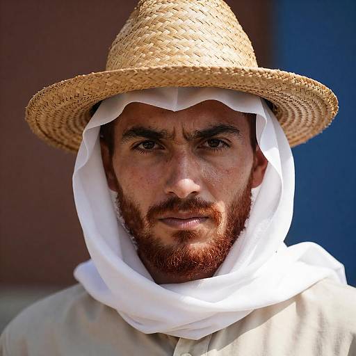 Intense Portrait of a Red-Bearded Man