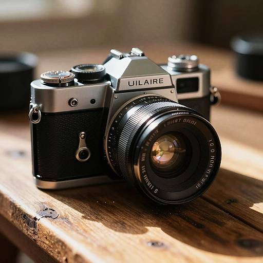 Photorealistic Vintage Camera Close-Up