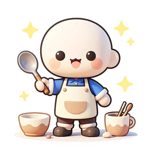 Chibi Pottery Artist at Work