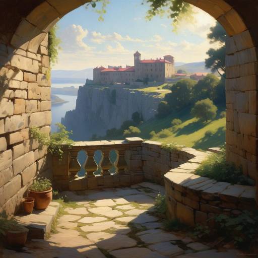 Historic Fortress on Cliffside View