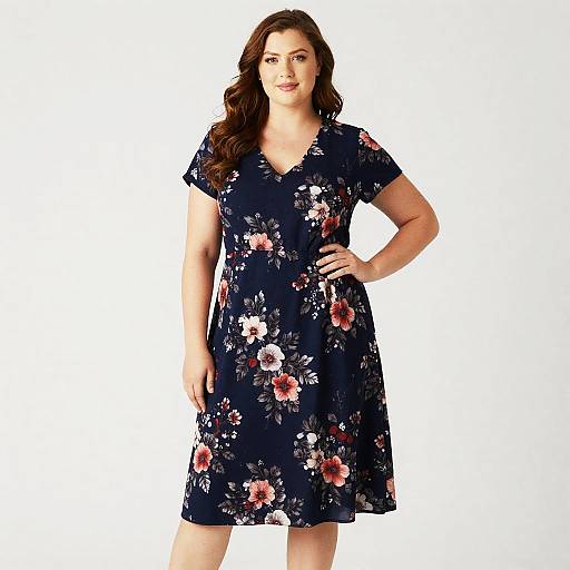 Plus Size Floral Party Dress
