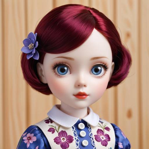 Realistic Porcelain Doll Portrait Illustration