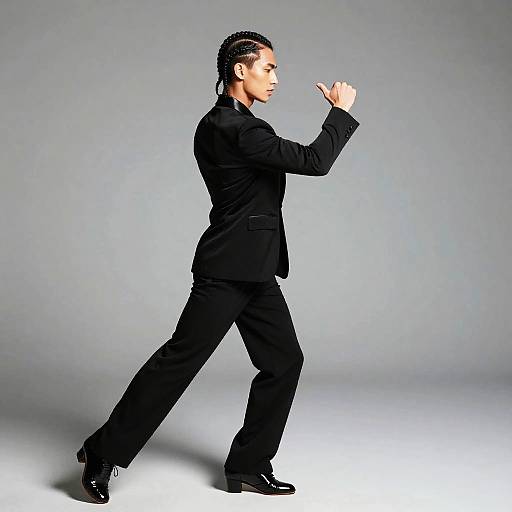 Male Dancer with Half Braids