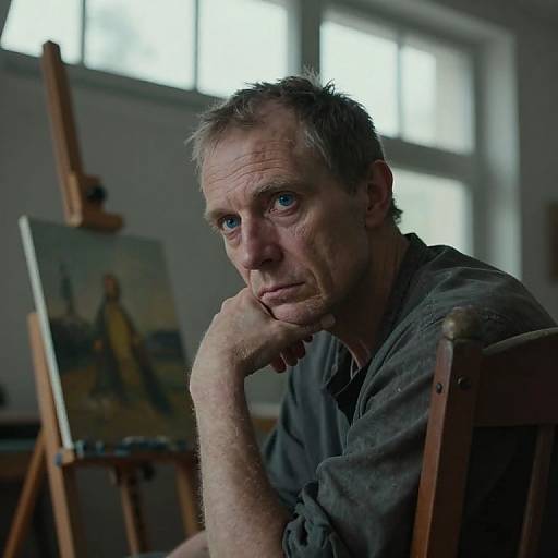 Hyperrealistic Portrait of Reclusive Slavic Artist