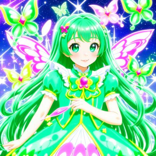 Illustration of Akimoto komachi, precure in the style of Nunucco