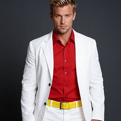 Portrait of Stylish Blonde Man