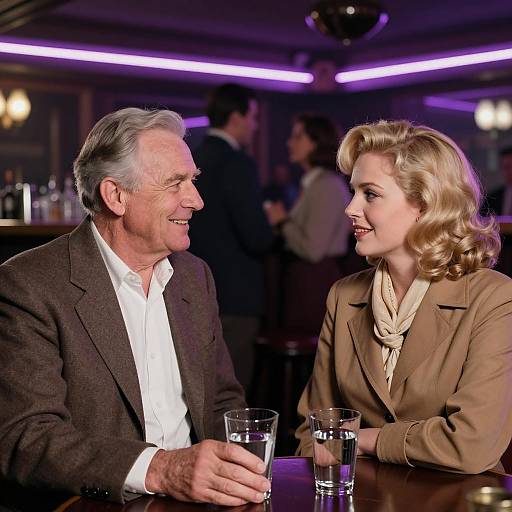 Mid-20th Century Bar Scene Photograph