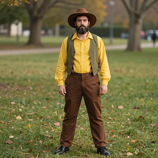 Whimsical Outdoor Man Costume Snapshot